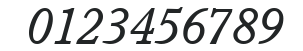 IstriaOldStyle-RegularItalic numbers preview