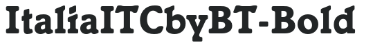 ItaliaITCbyBT-Bold preview
