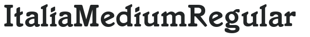 Italia Medium Regular preview
