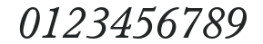 ItalianOldStyleMTStd-Italic numbers preview
