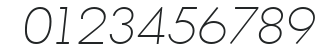 IvanBecker-ExtraLight Italic numbers preview