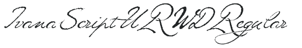 Ivana Script URW D Regular preview