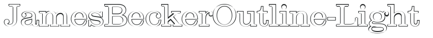 JamesBeckerOutline-Light letters preview