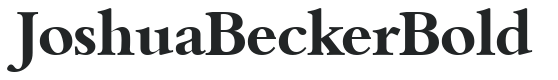 JoshuaBecker Bold letters preview