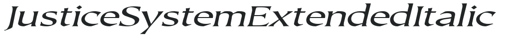 JusticeSystemExtended Italic preview