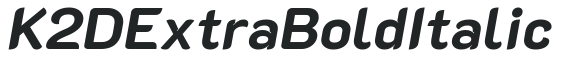 K2D ExtraBold Italic preview