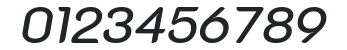 K2D Medium Italic numbers preview