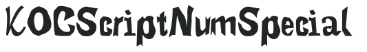 KOC Script NumSpecial letters preview