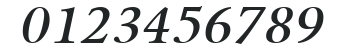 Kalix SemiBold Italic numbers preview