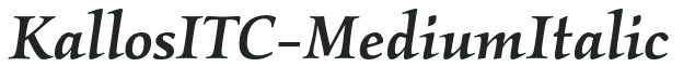 KallosITC-MediumItalic preview
