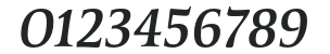 KallosITCStd-MediumItalic numbers preview