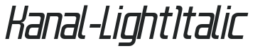 Kanal-LightItalic preview