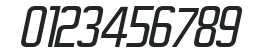 Kanal-LightItalic numbers preview