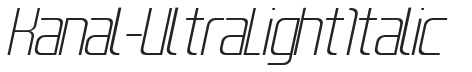 Kanal-UltraLightItalic preview