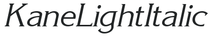 KaneLightItalic preview