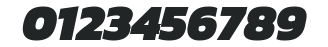 Kanit Black Italic numbers preview