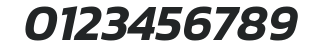 Kanit SemiBold Italic numbers preview