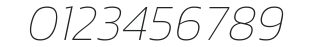 Kanit Thin Italic numbers preview