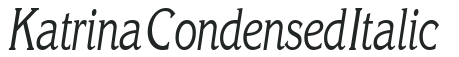 KatrinaCondensed Italic preview
