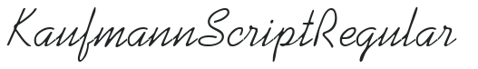Kaufmann Script Regular letters preview