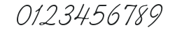 Kaufmann Script Regular numbers preview