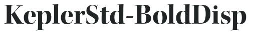 KeplerStd-BoldDisp preview