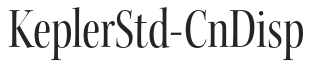 KeplerStd-CnDisp letters preview