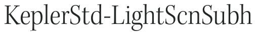 KeplerStd-LightScnSubh letters preview
