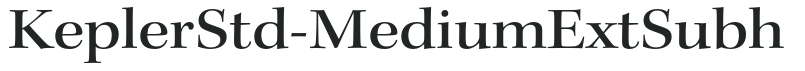 KeplerStd-MediumExtSubh letters preview