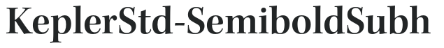 KeplerStd-SemiboldSubh preview