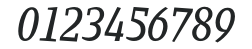 KeuleSemiSerifEF-RegularItalic numbers preview