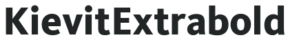 Kievit Extrabold preview