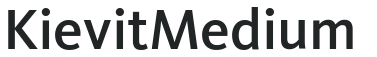 Kievit Medium letters preview