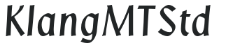 KlangMTStd letters preview