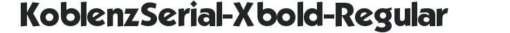 KoblenzSerial-Xbold-Regular preview