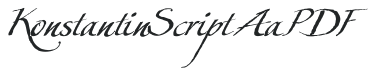 Konstantin Script Aa PDF letters preview