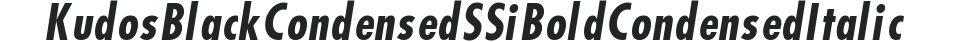 Kudos Black Condensed SSi Bold Condensed Italic preview