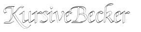 Kursive Becker letters preview