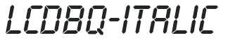 LCDBQ-Italic preview