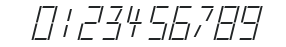 LED Real Italic numbers preview