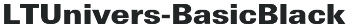 LTUnivers-BasicBlack letters preview