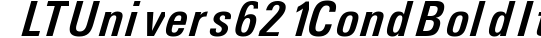 LTUnivers 621 CondBoldIt preview
