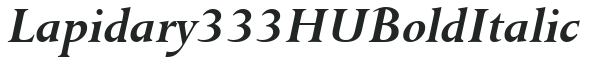 Lapidary 333 HU Bold Italic preview