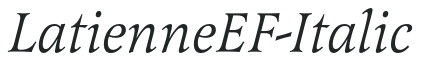 LatienneEF-Italic preview