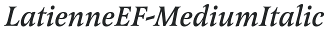 LatienneEF-MediumItalic preview