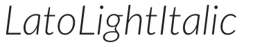 Lato Light Italic preview