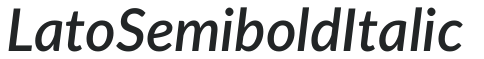 Lato Semibold Italic preview