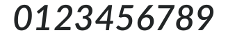 Lato Semibold Italic numbers preview