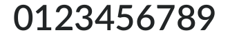 Lato Semibold numbers preview
