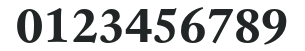 LaurentianStd-Bold numbers preview